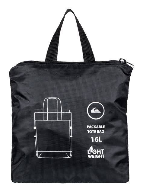 lightweight packable zippered tote bag.